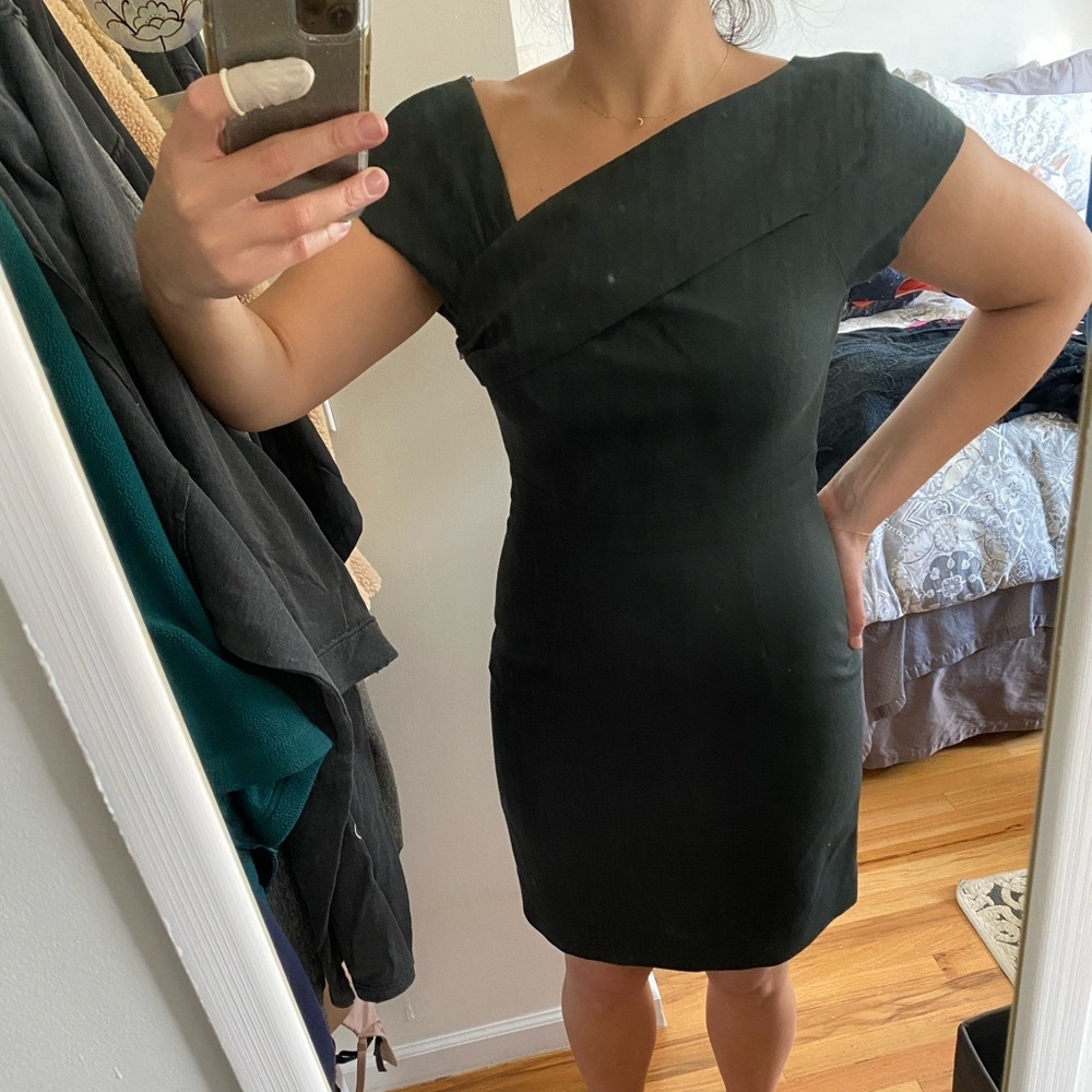 J Crew wool asymmetrical neck dress size 2/fits like 6